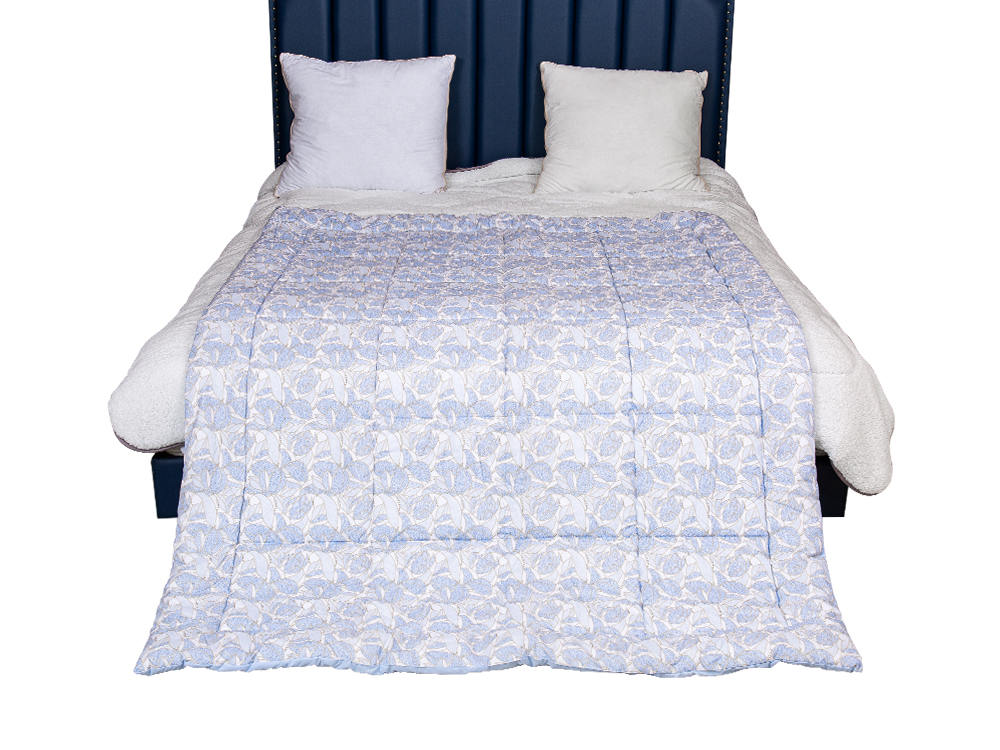 Trapunta stampata in tessuto spazzolato